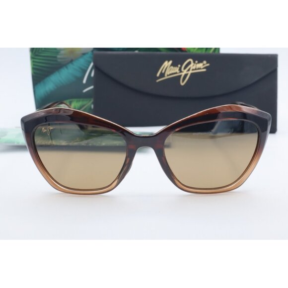 Maui Jim Lotus MJ 827-01 Tortoise Cat Eye Sunglasses Brown polarized Lenses 56mm main image 4